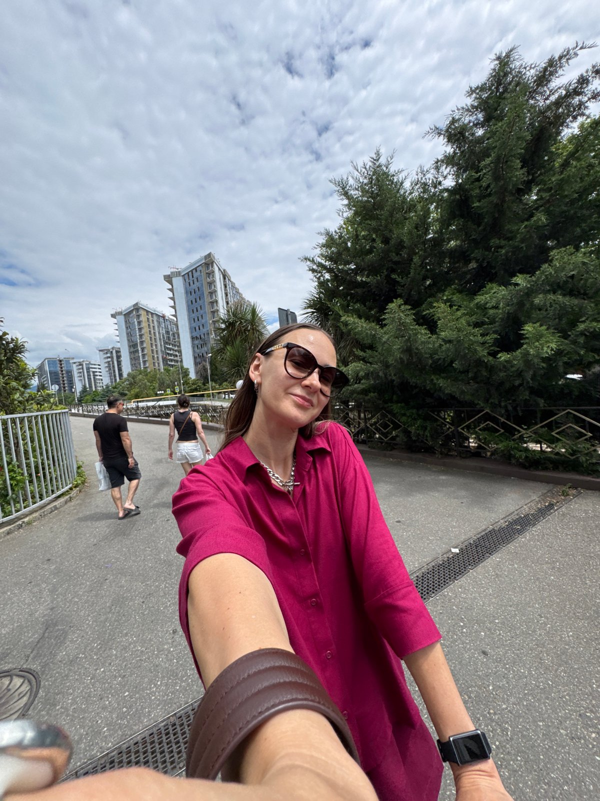 Family day exploring Sochi's beaches and streets