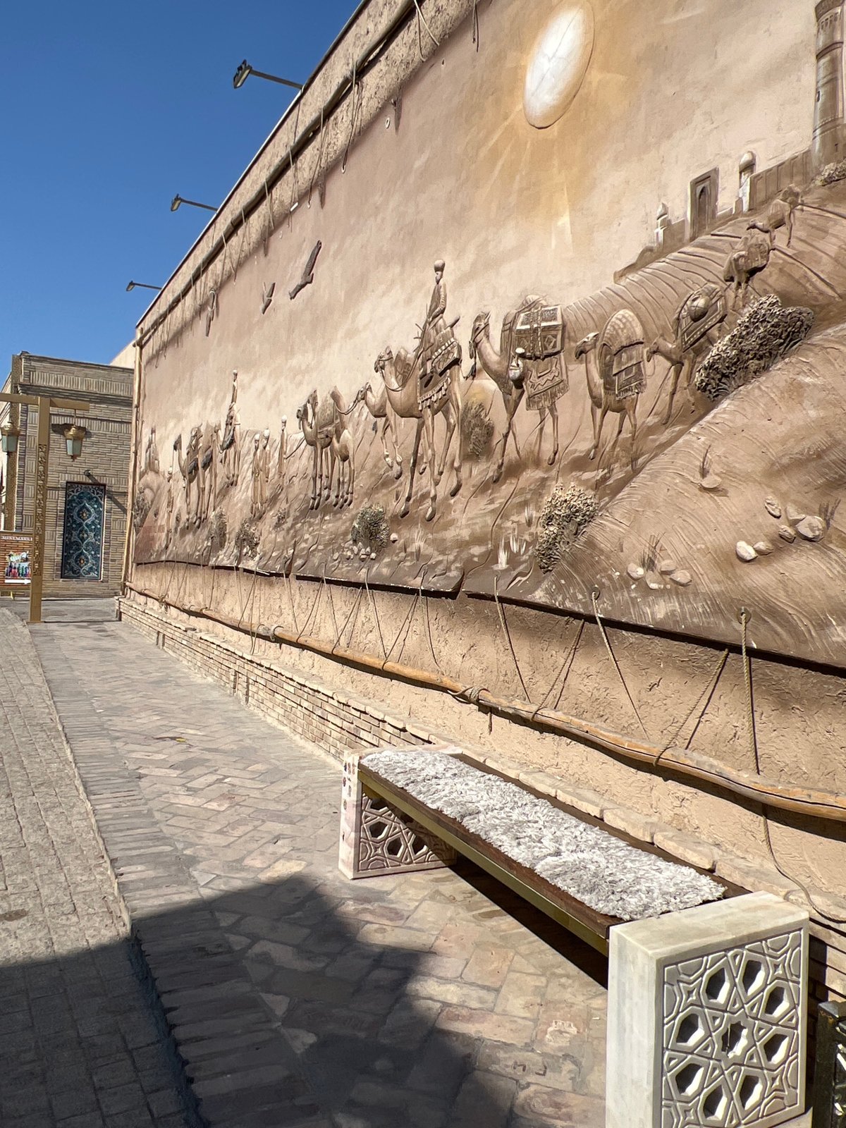 Exploring Tashkent's historic architecture and streets on a sunny day