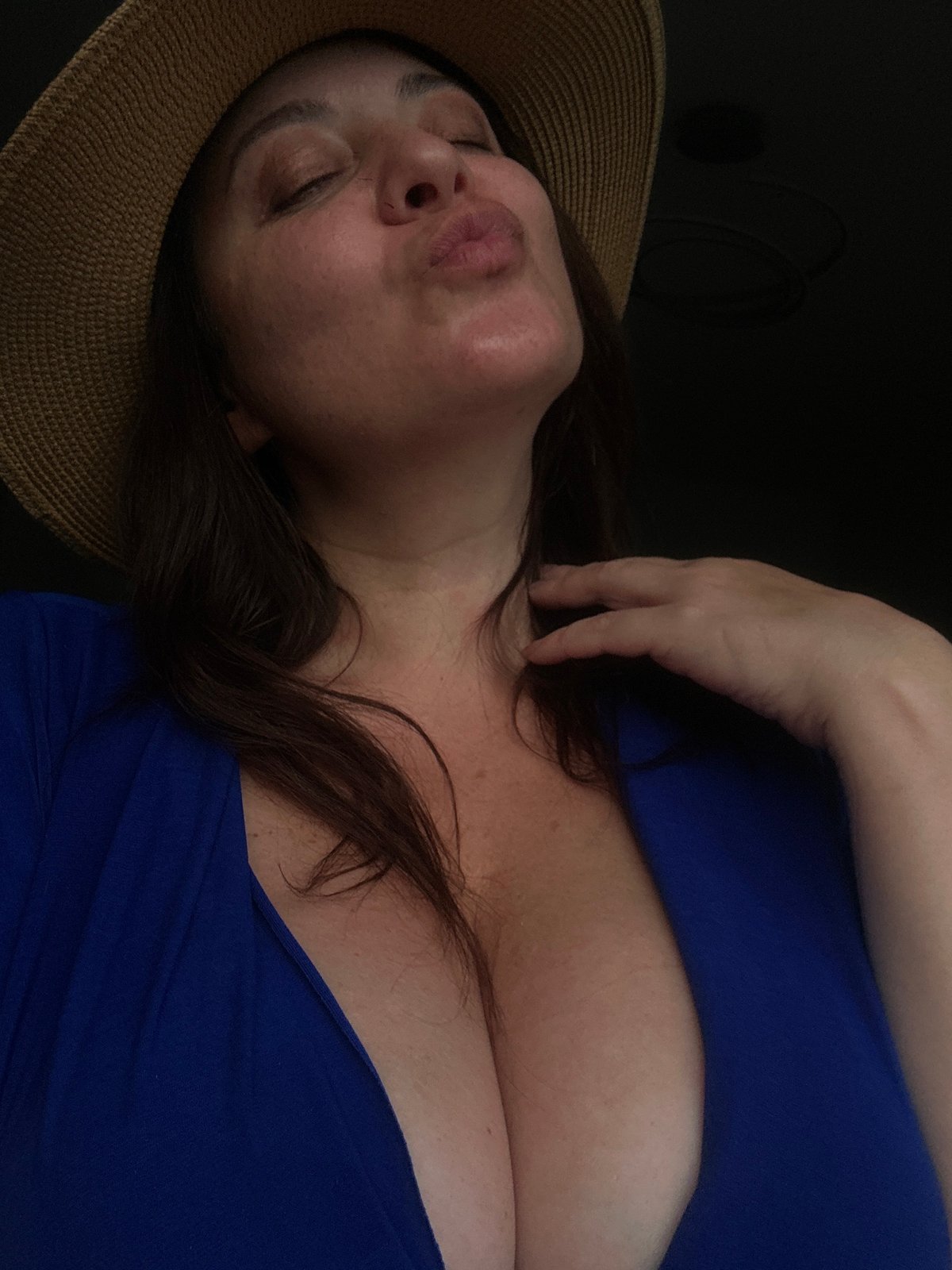 Straw hat selfie series, Riga, midsummer evening