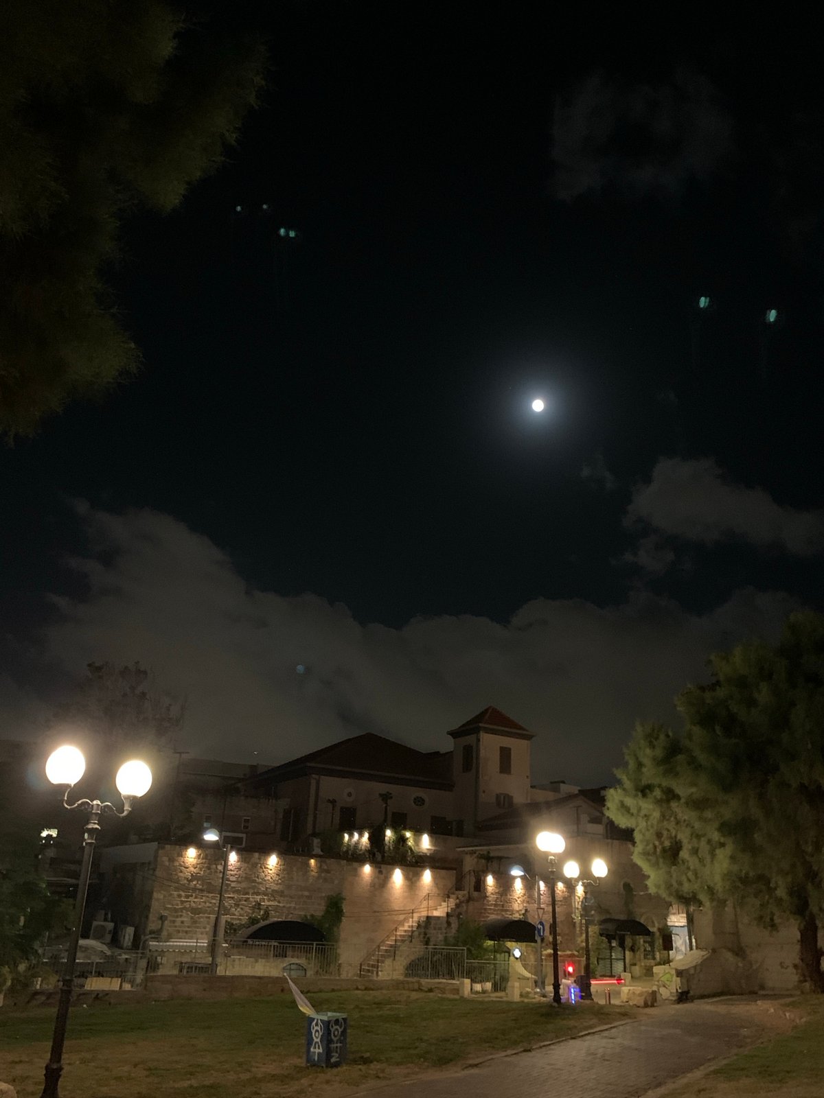 Nighttime scenes captured in Tel Aviv residential area