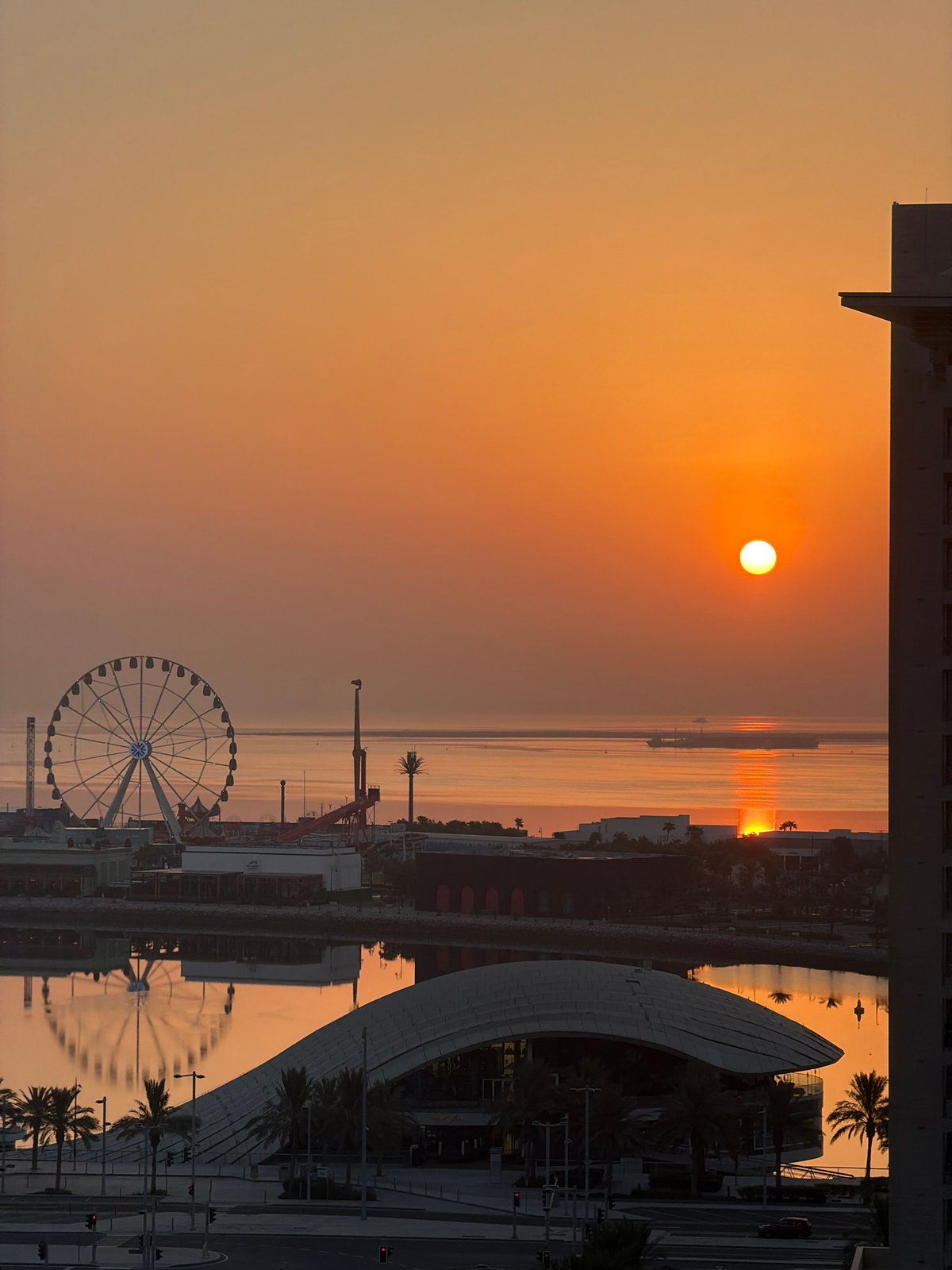 Sunset over Lusail's waterfront, Qatar