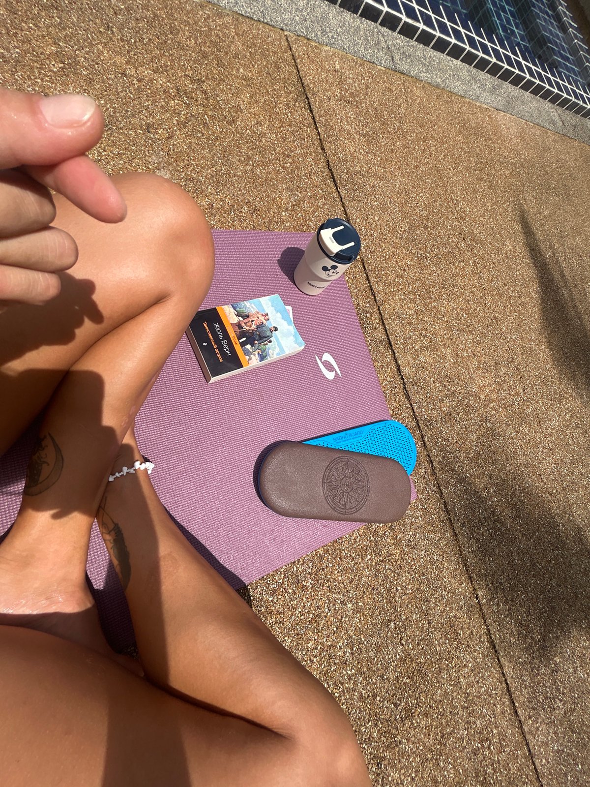 Poolside yoga session with Russian reading in Kathu