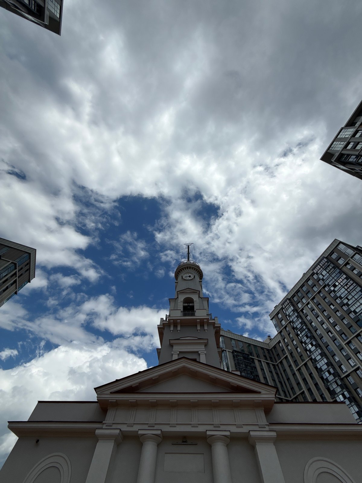 Selfies and street-level views at a Moscow clock tower