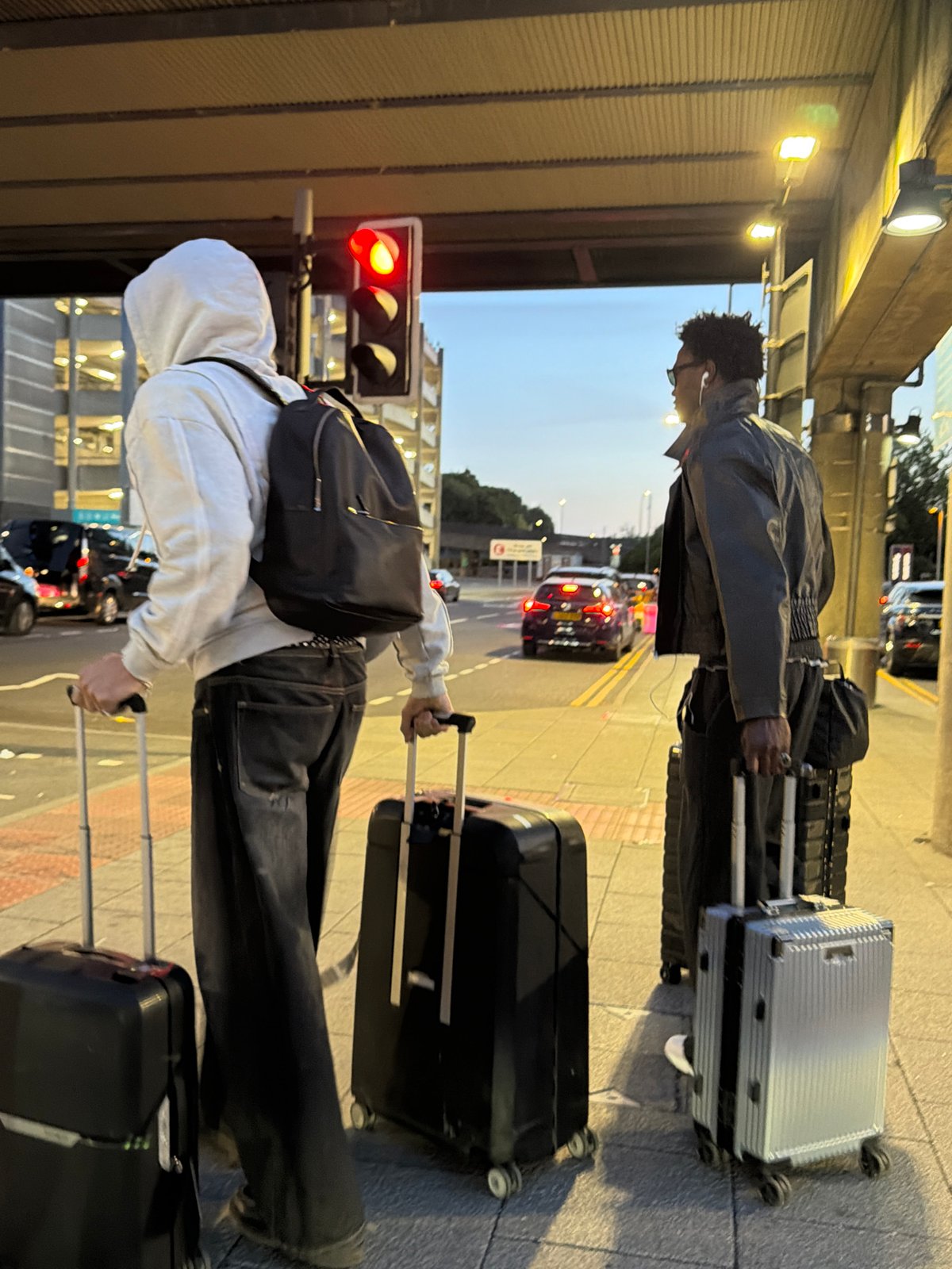 Late-night airport run through Crawley streets and terminal