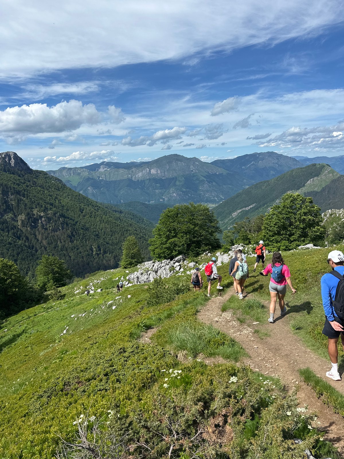 Hiking group explores Albanian Alps trails near Kelmend