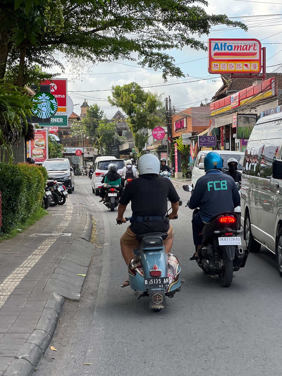 Morning street life documented across Ubud District commercial areas
