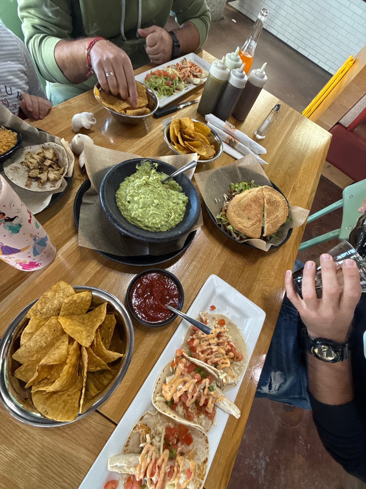 Dinner gathering at Mexican restaurant in Algonquin