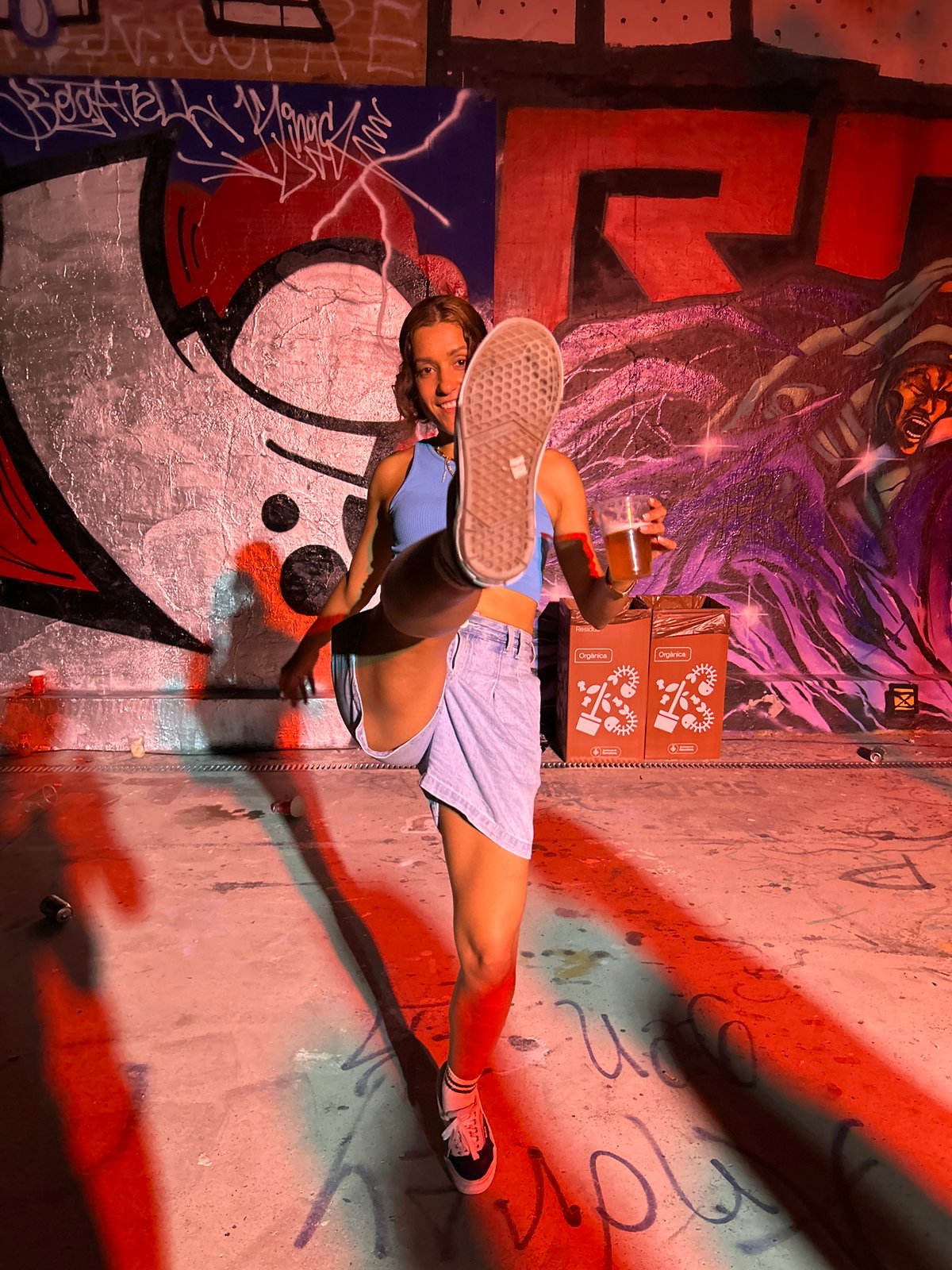 Open-air DJ set goes off against Barcelona's graffiti walls