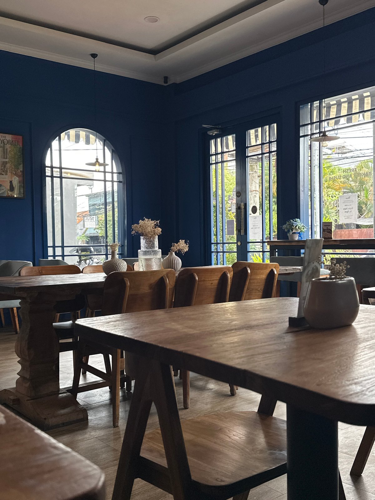 Early morning cafe scene documented in North Kuta, Indonesia
