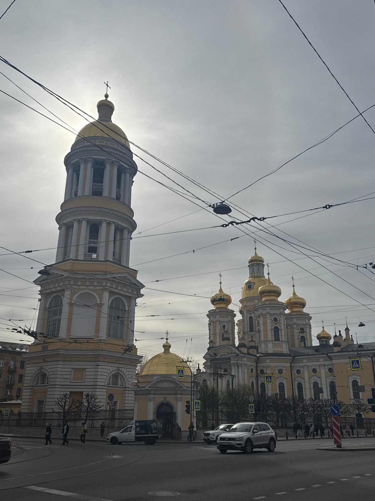 Morning street photography captures Saint Petersburg's classical architecture