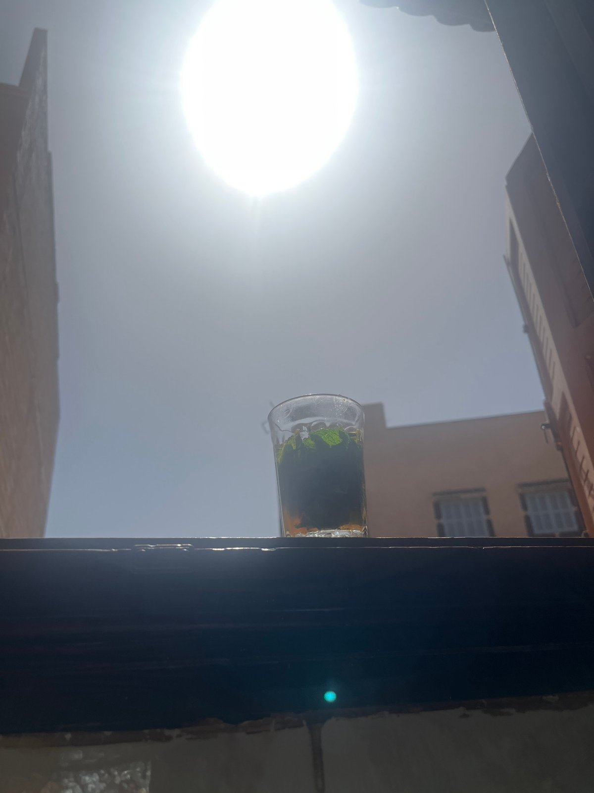 Mint tea moment captured from Ouaouizert window view
