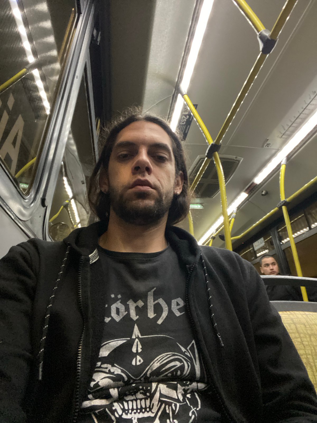 Man Takes Selfie on Buenos Aires Public Transit