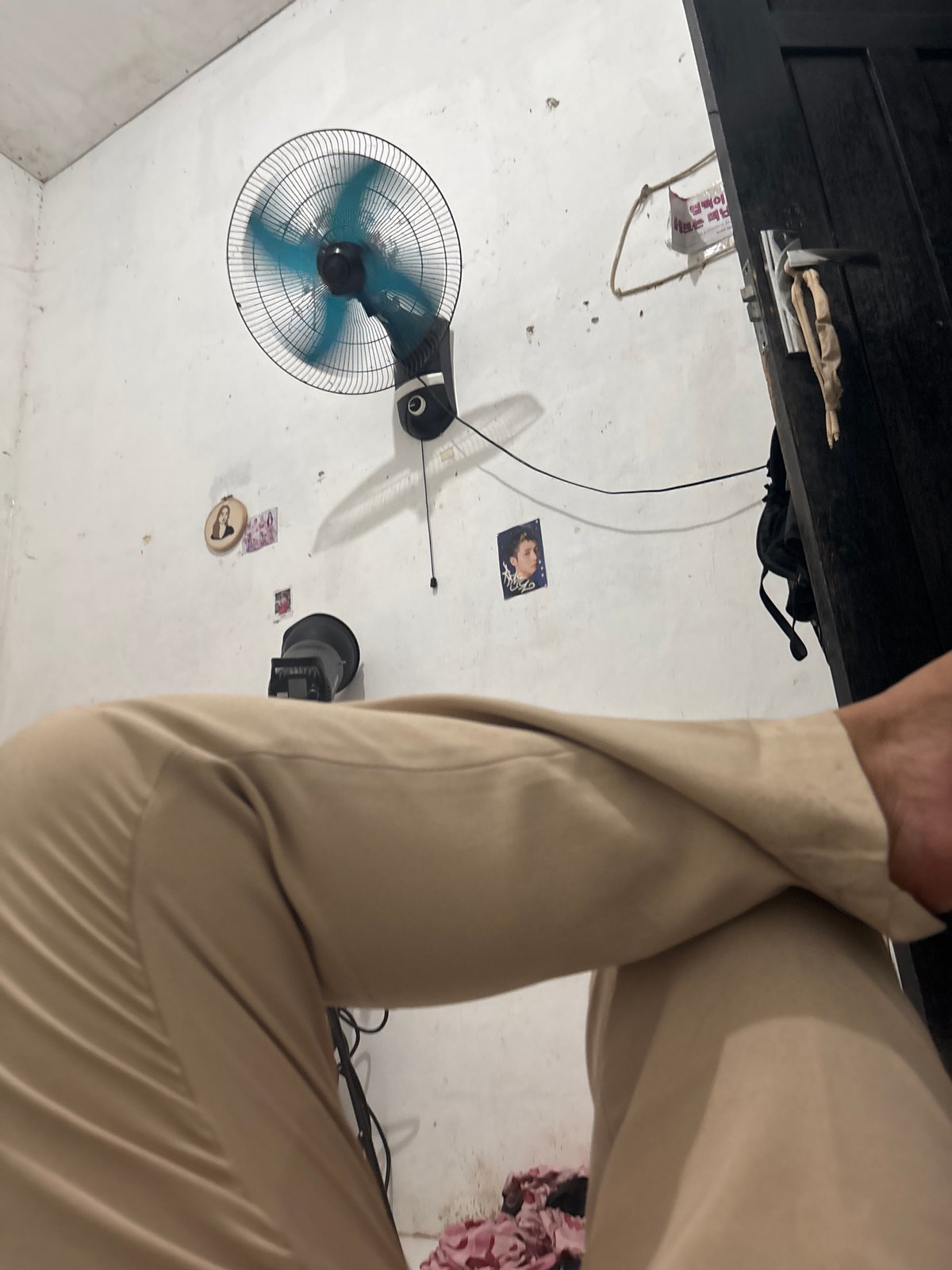 Casual bedroom hangout, North Jakarta, with selfies and everyday clutter