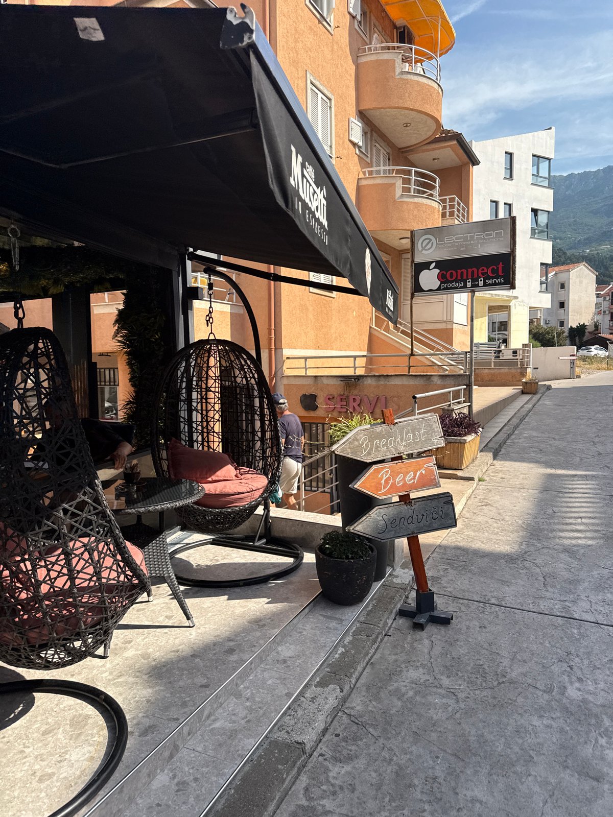 Morning street life documented across Budva, Montenegro