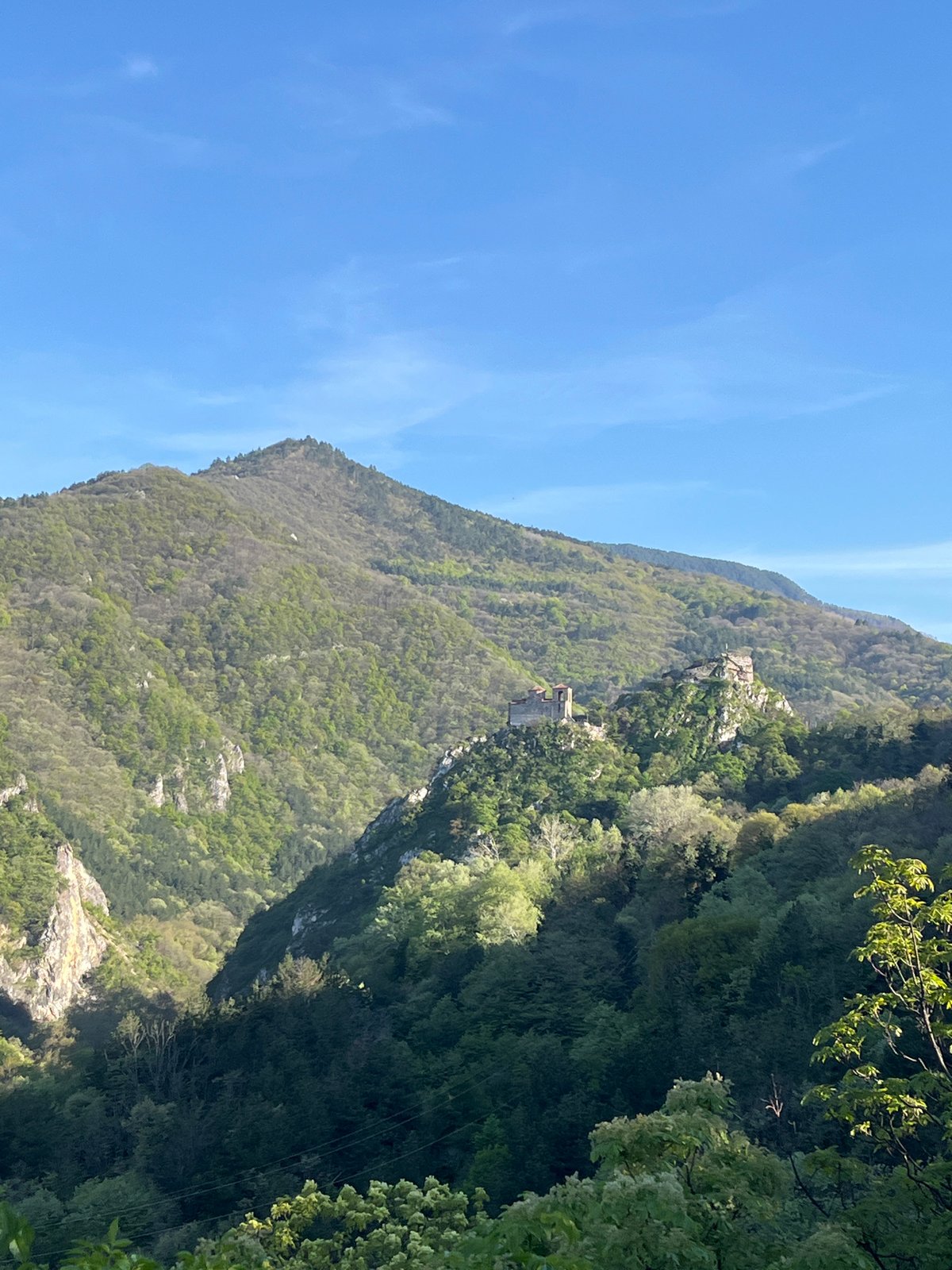 Historic stone building documented on Bulgarian mountainside near Asenovgrad