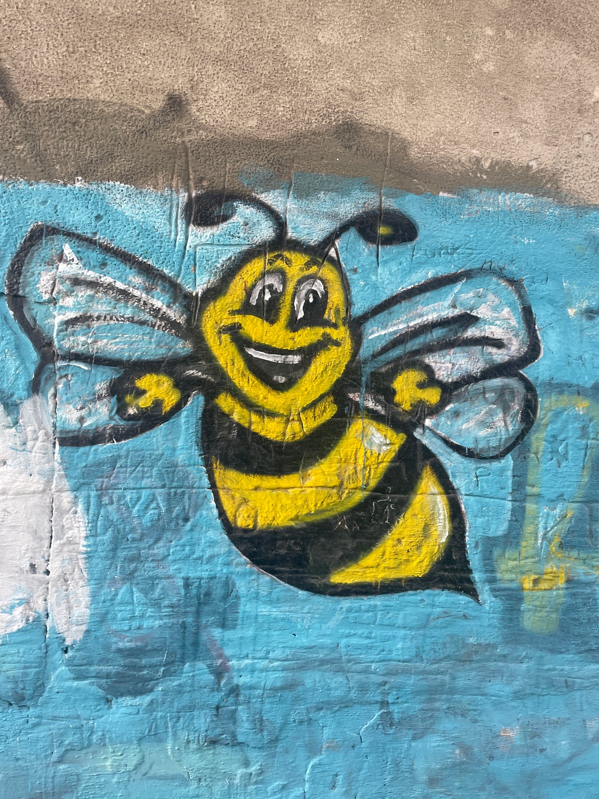 Urban scenes documented in Brest: street art, playground, bike rack