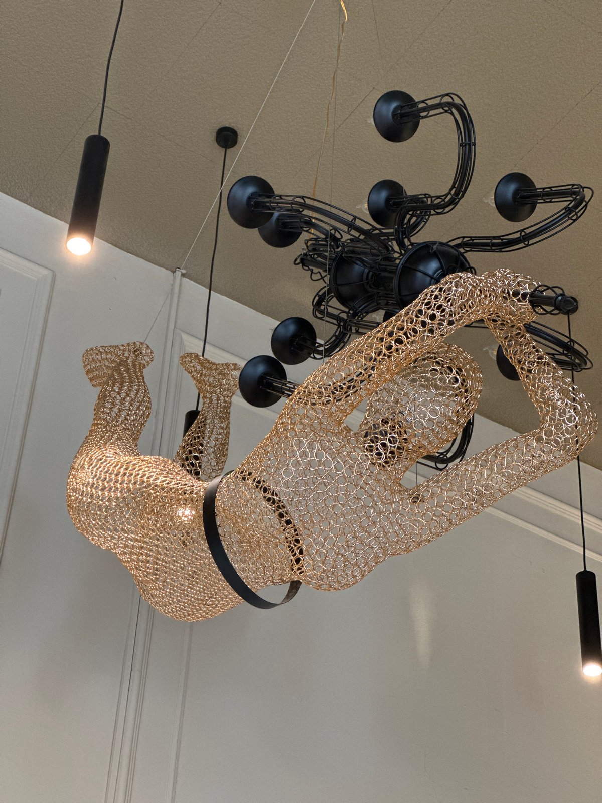 Morning breakfast service at upscale Zagreb cafe with artistic decor