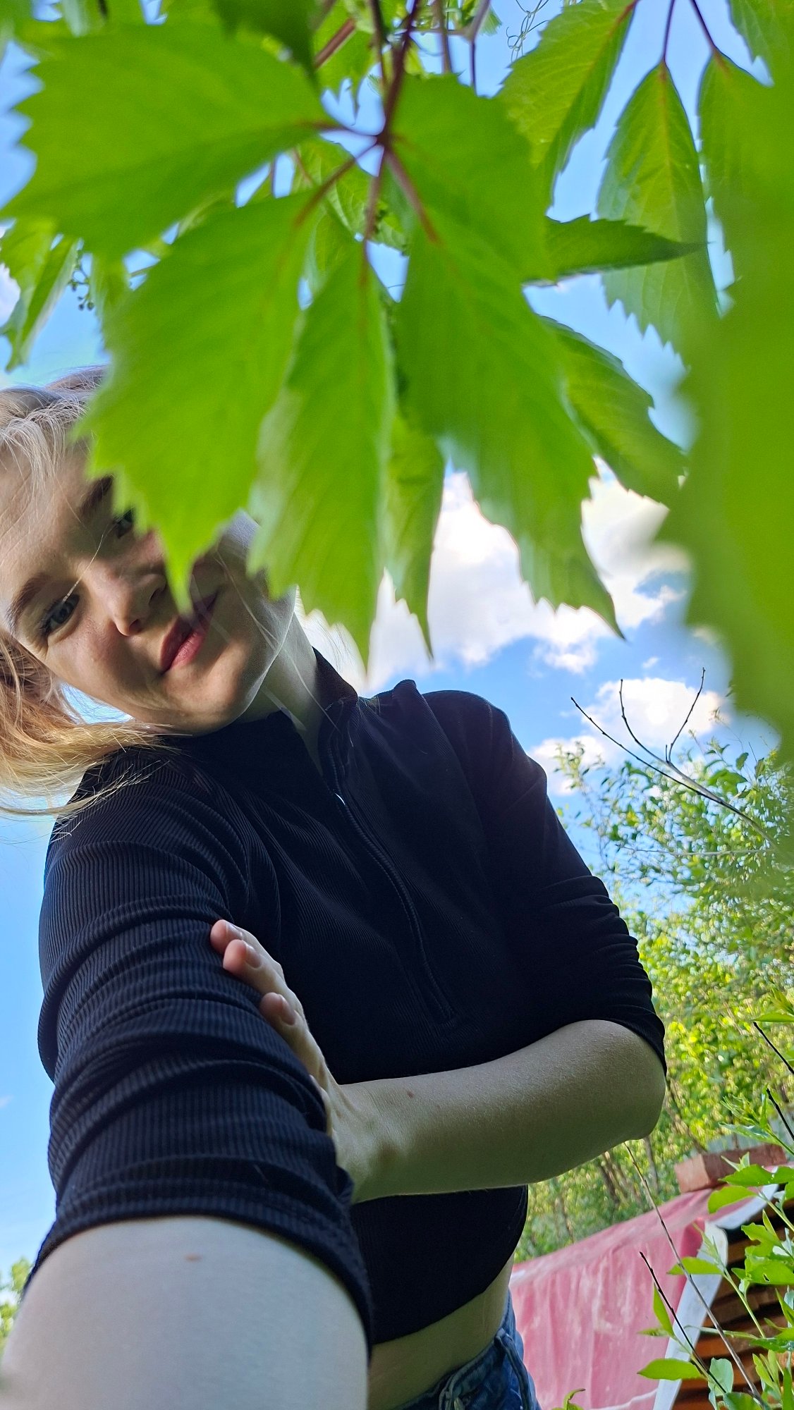Woman's outdoor photo session captured in rural Russia