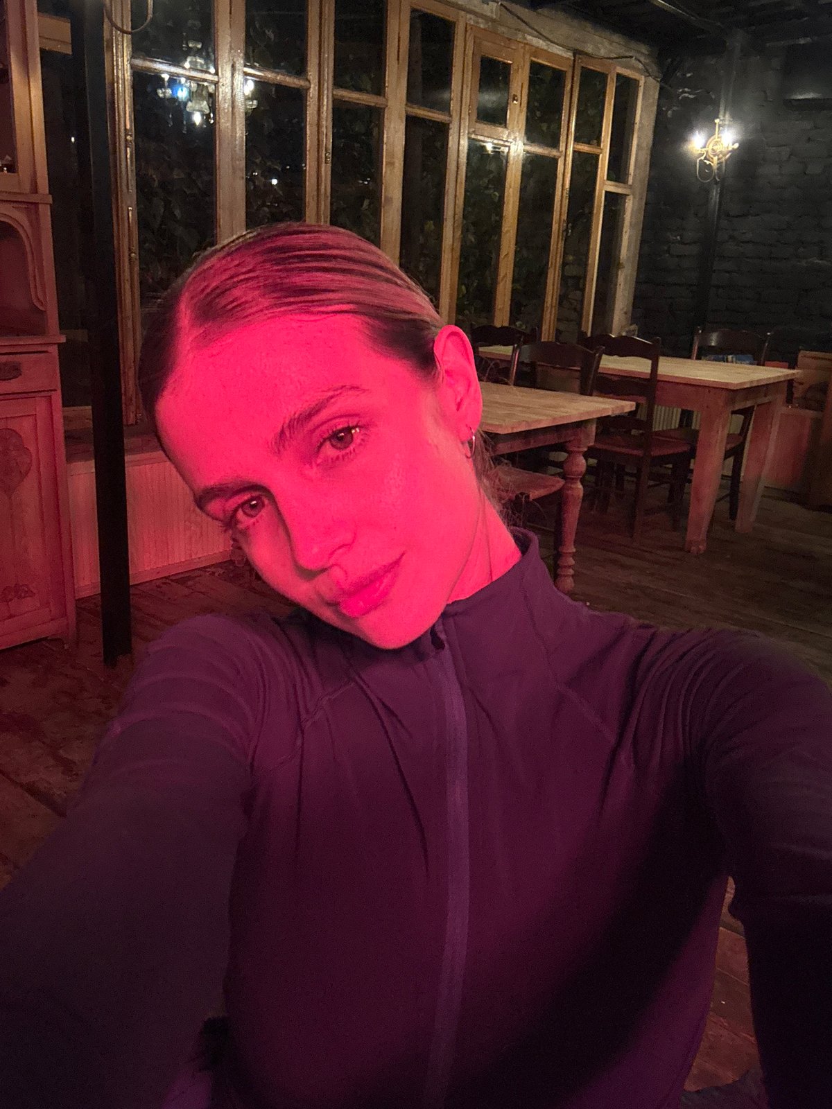 Person photographed dining at Tbilisi restaurant