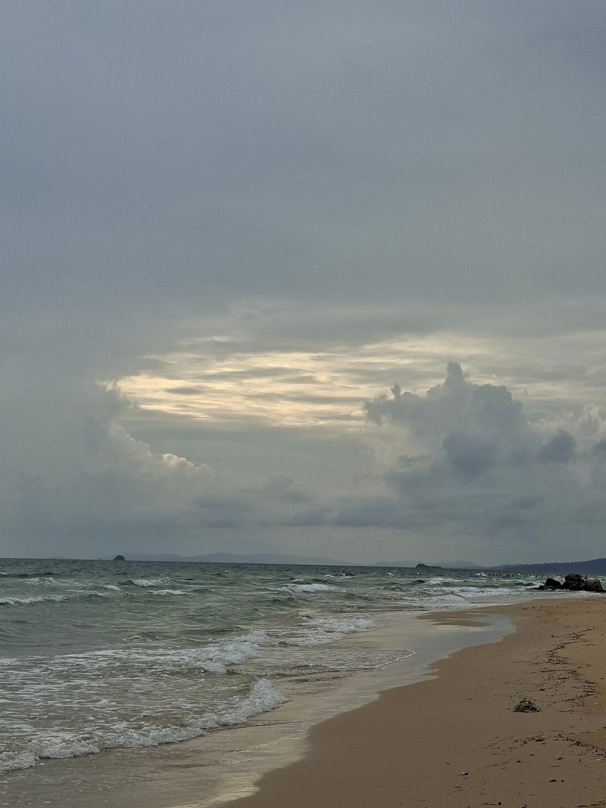 Phú Quốc beach and resort grounds on a cloudy morning