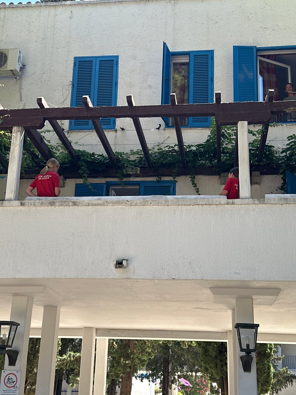 Quiet summer morning around Budva's streets and coastal park