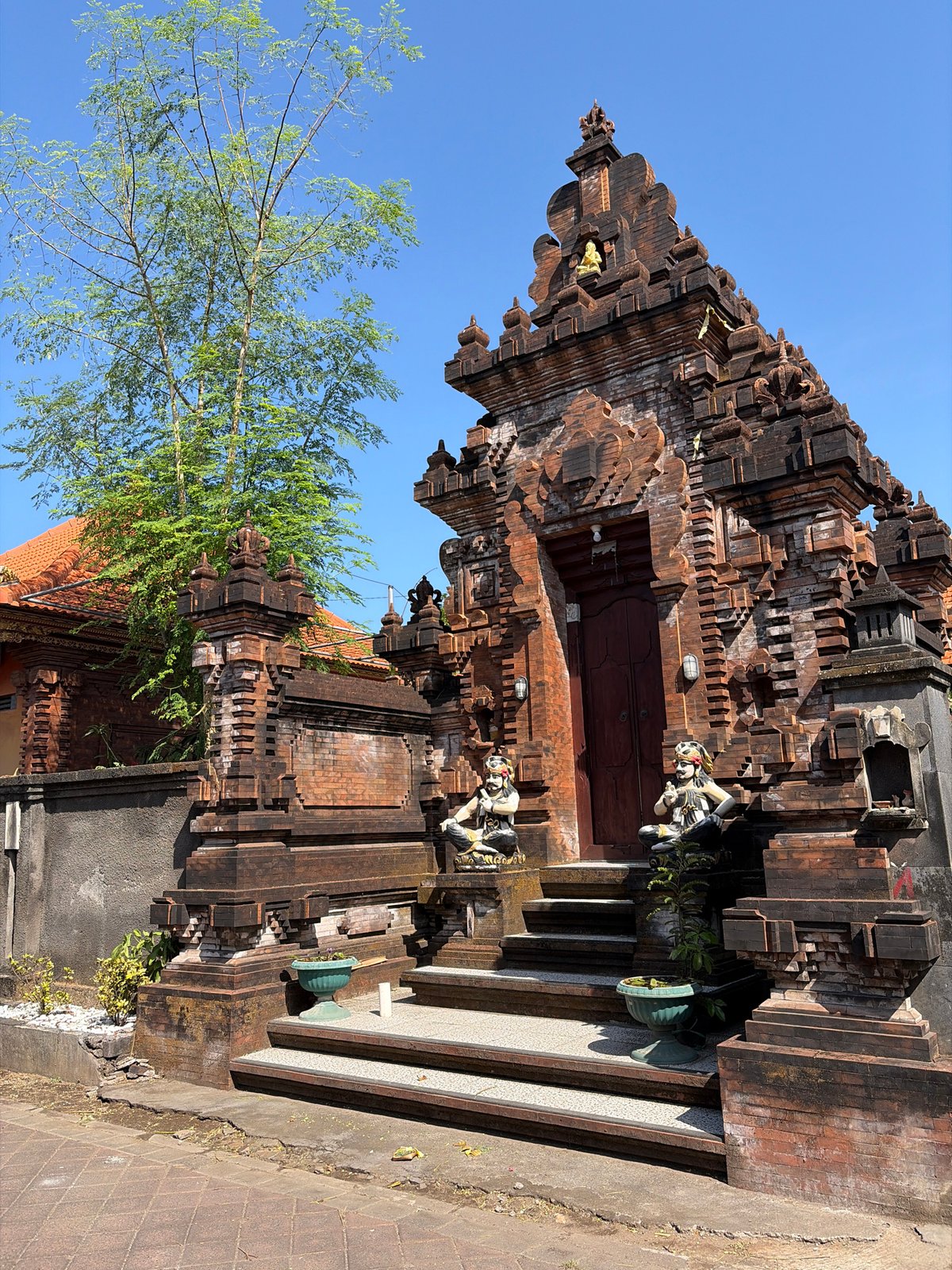 Inside a traditional Balinese temple complex in Kuta Selatan