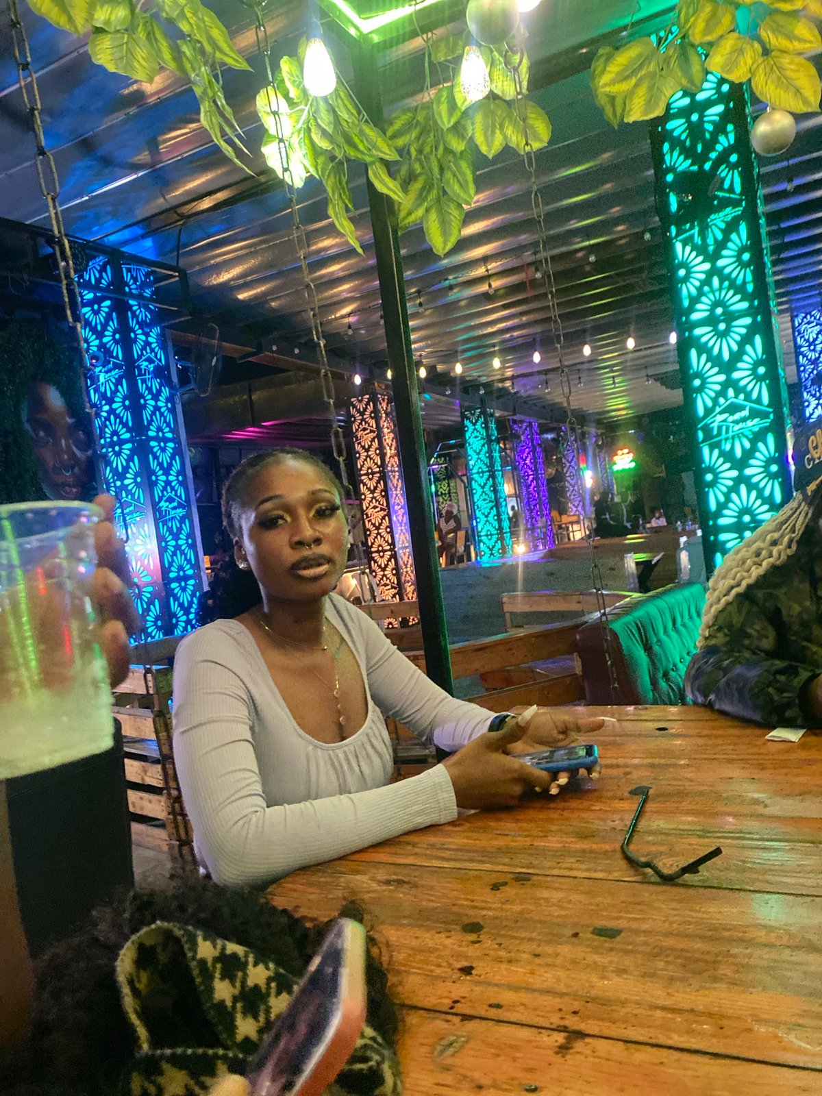 Late-night lounge scene in Howayi, Nigeria