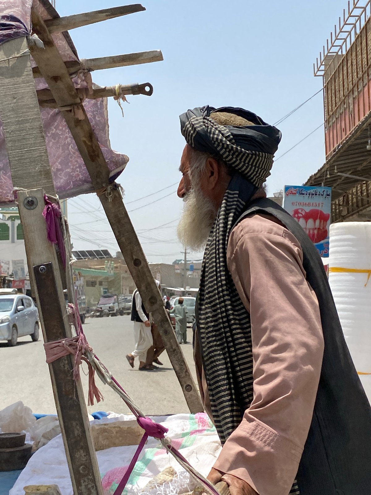 Morning street life and commerce in Kandahar