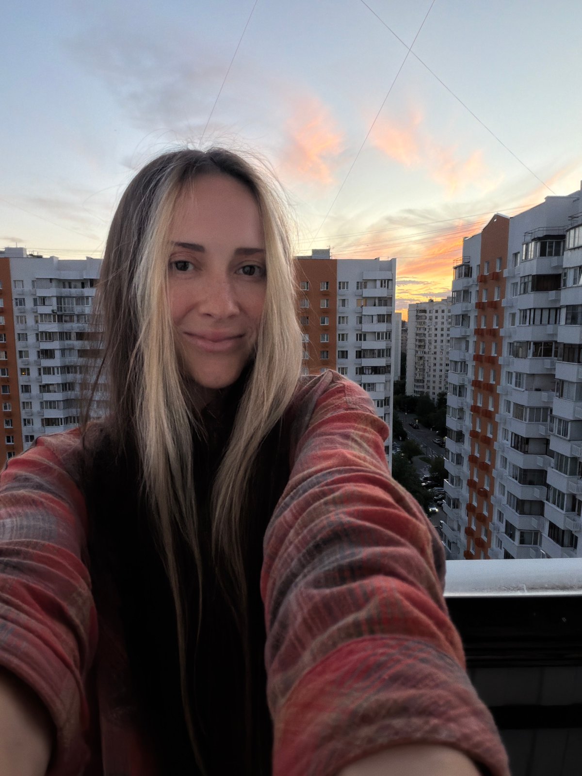 Khimki sunset tracked across rooftops and city skyline