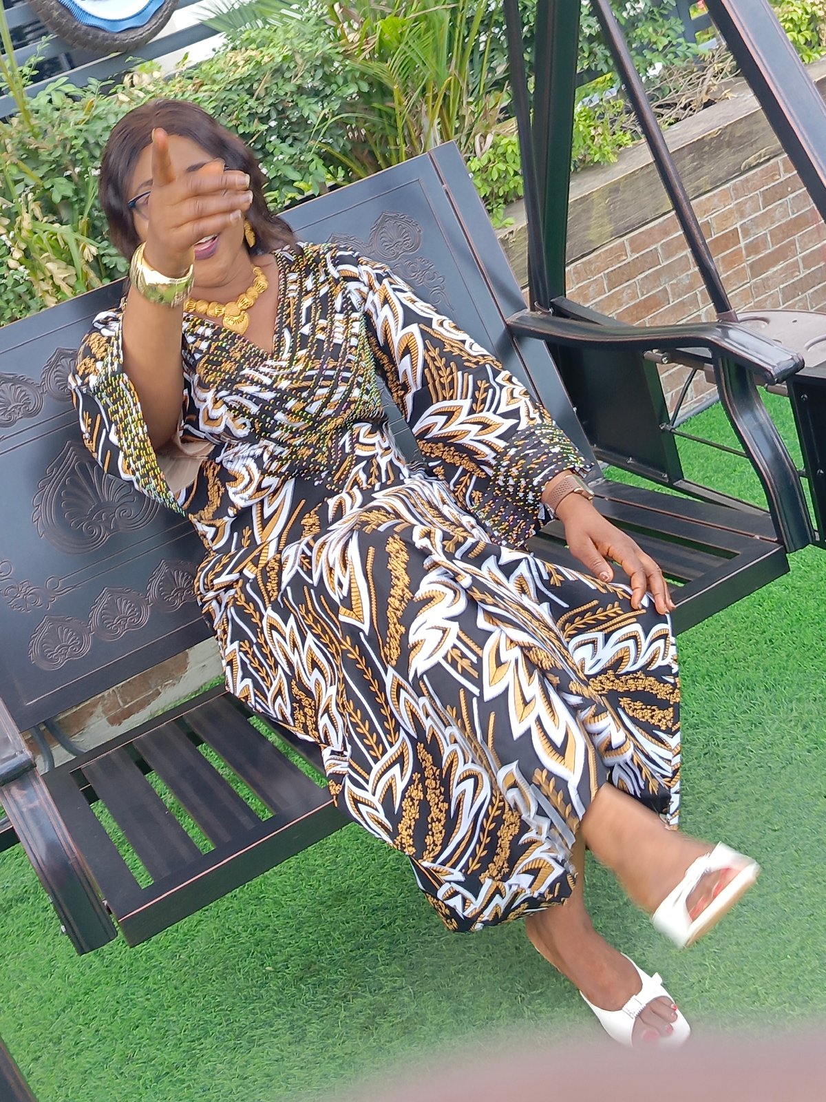 Casual outdoor gathering captured in Akwanga, Nigeria