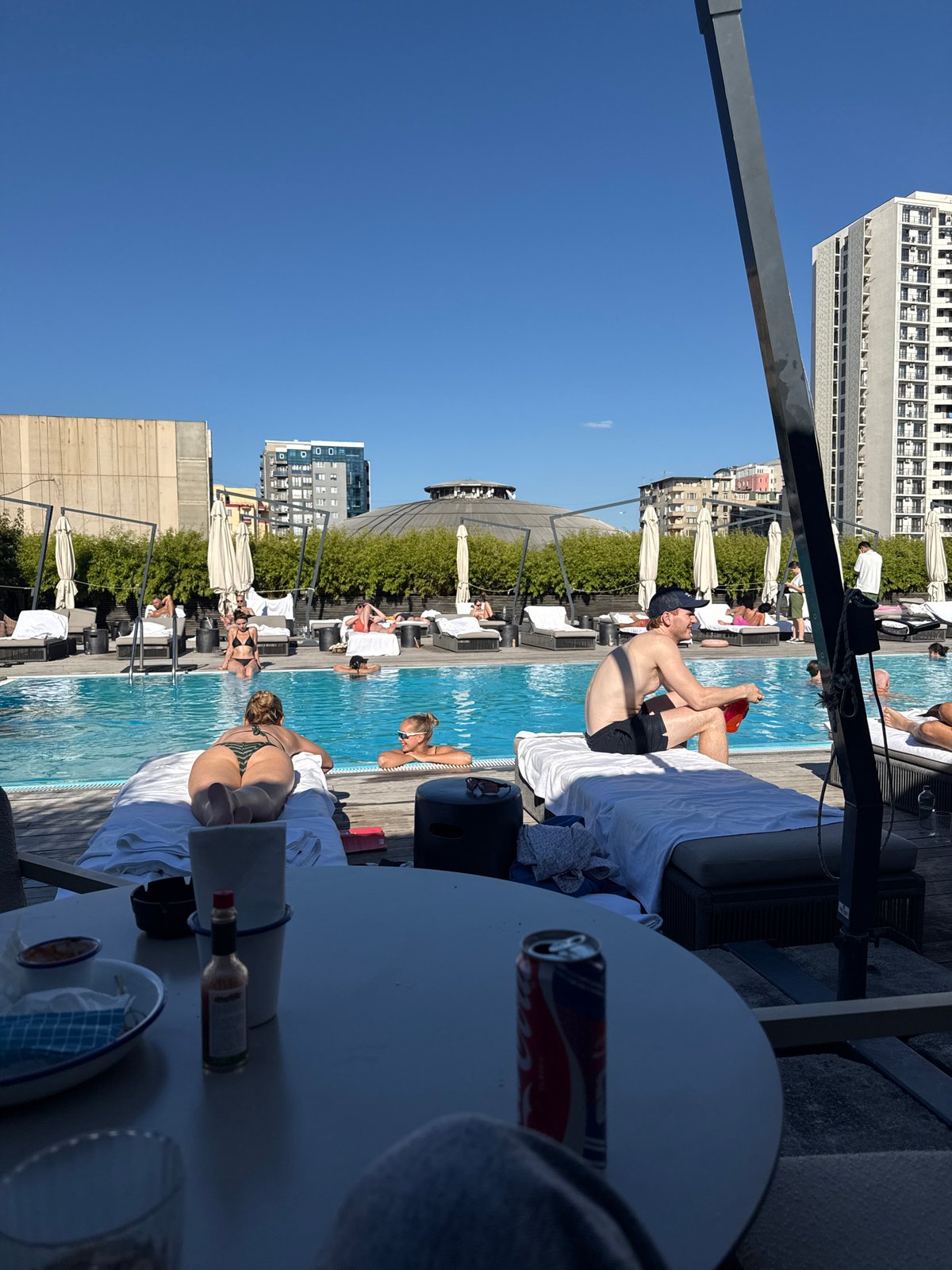 Rooftop pool day in Tbilisi, Georgia
