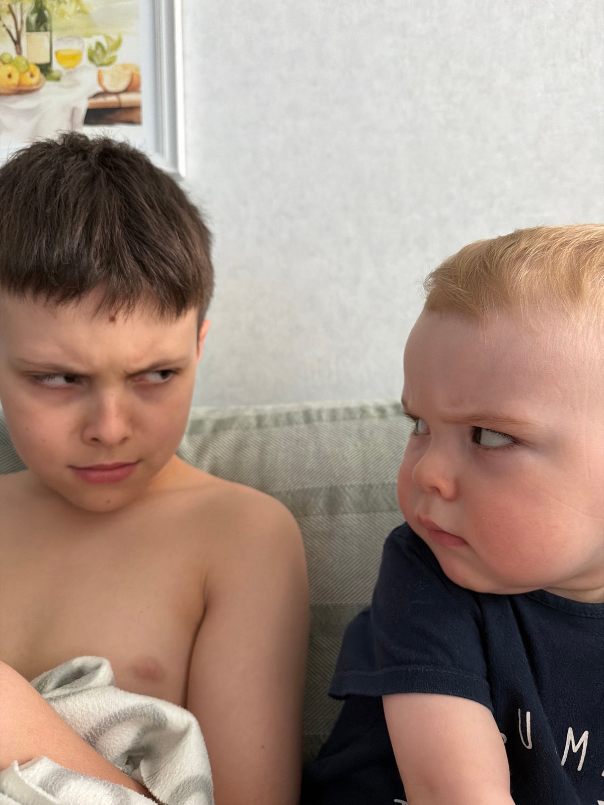 Family moments captured: children and pet dog in Votkinsk home