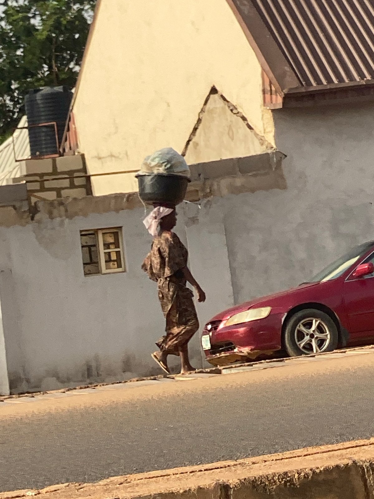 Pedestrian and tricycle spotted on Rido street Monday afternoon