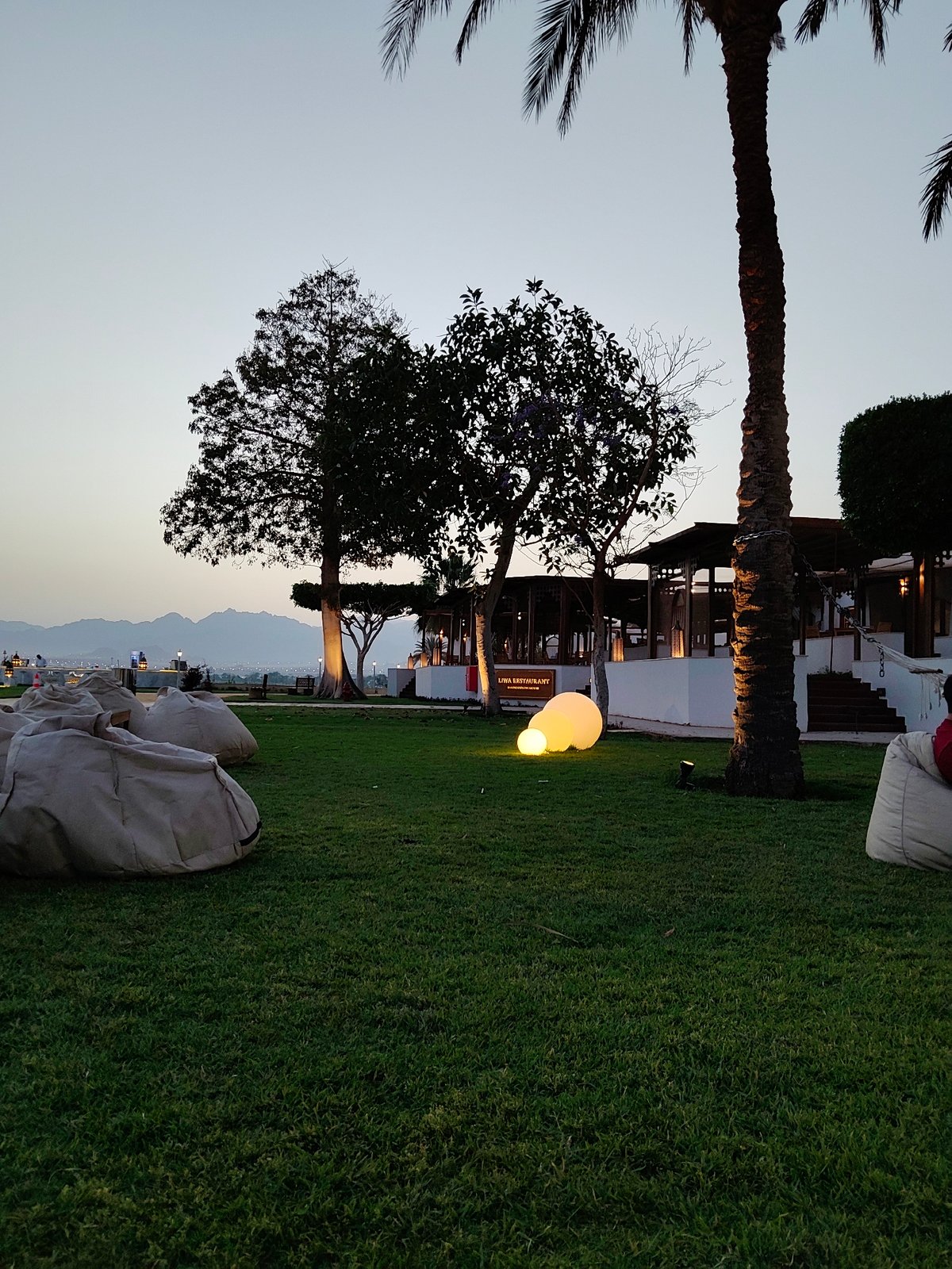 Evening resort scenes captured at dusk in Sharm El Sheikh