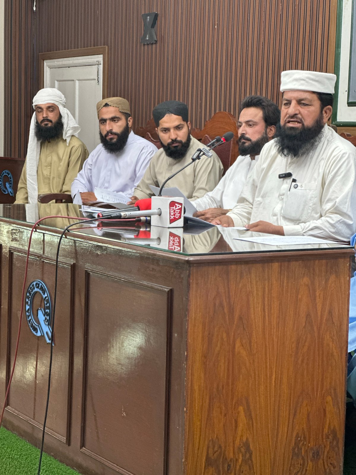 Press conference with religious figures in Quetta, Pakistan