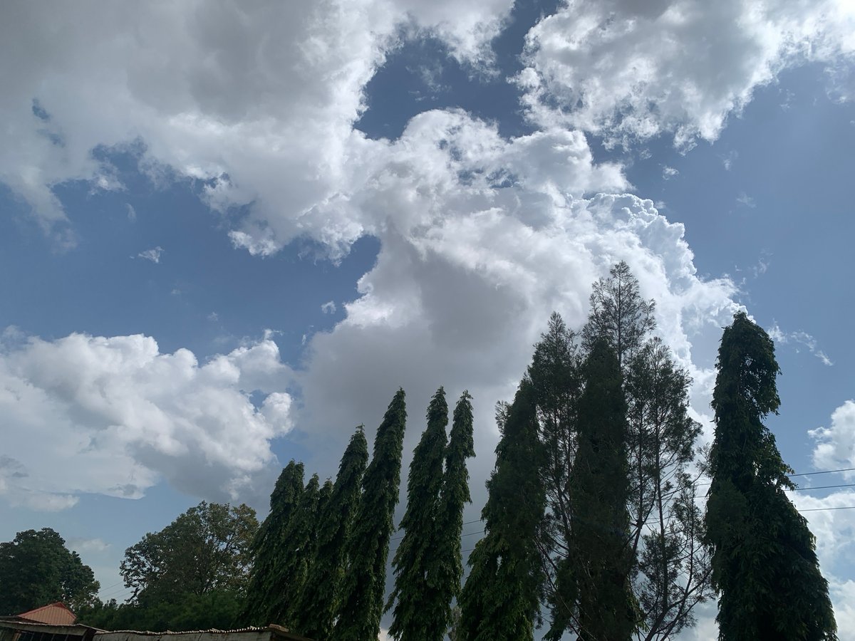 Storm clouds building over Kuru Karama, Nigeria