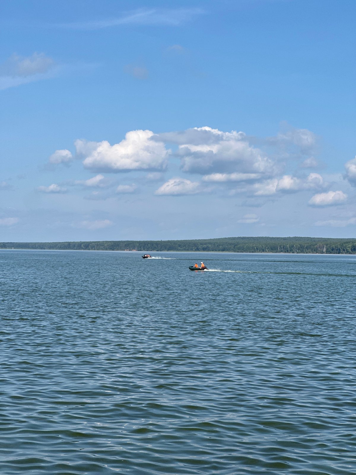 Summer afternoon at the Kama River embankment in Chaikovsky