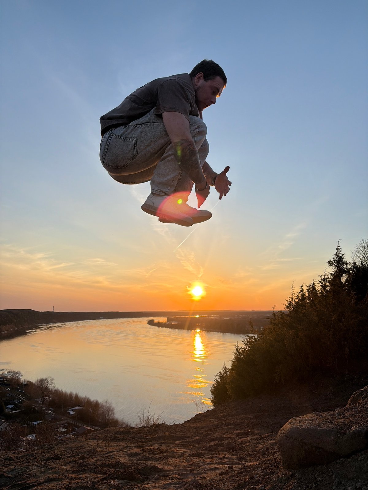 Recreational activities captured near water in Ольховка, Russia
