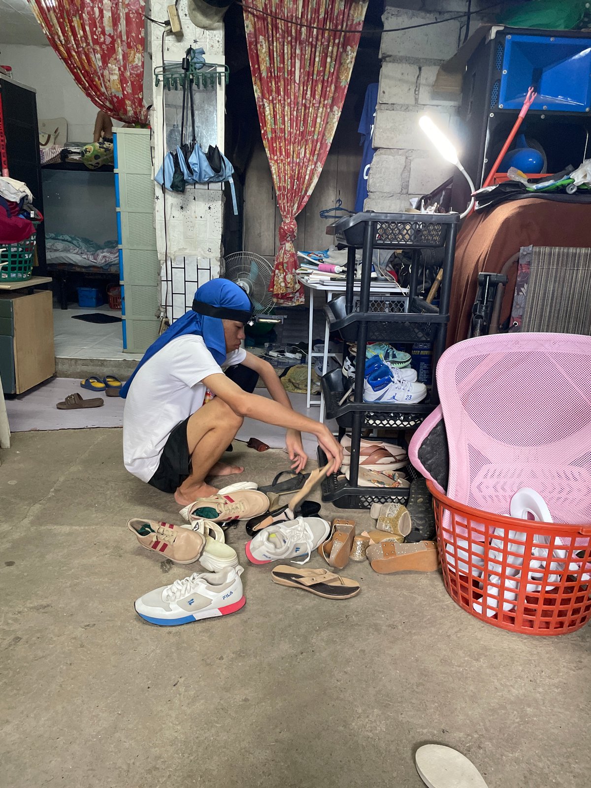 Inside a makeshift home in San Jose del Monte, Philippines
