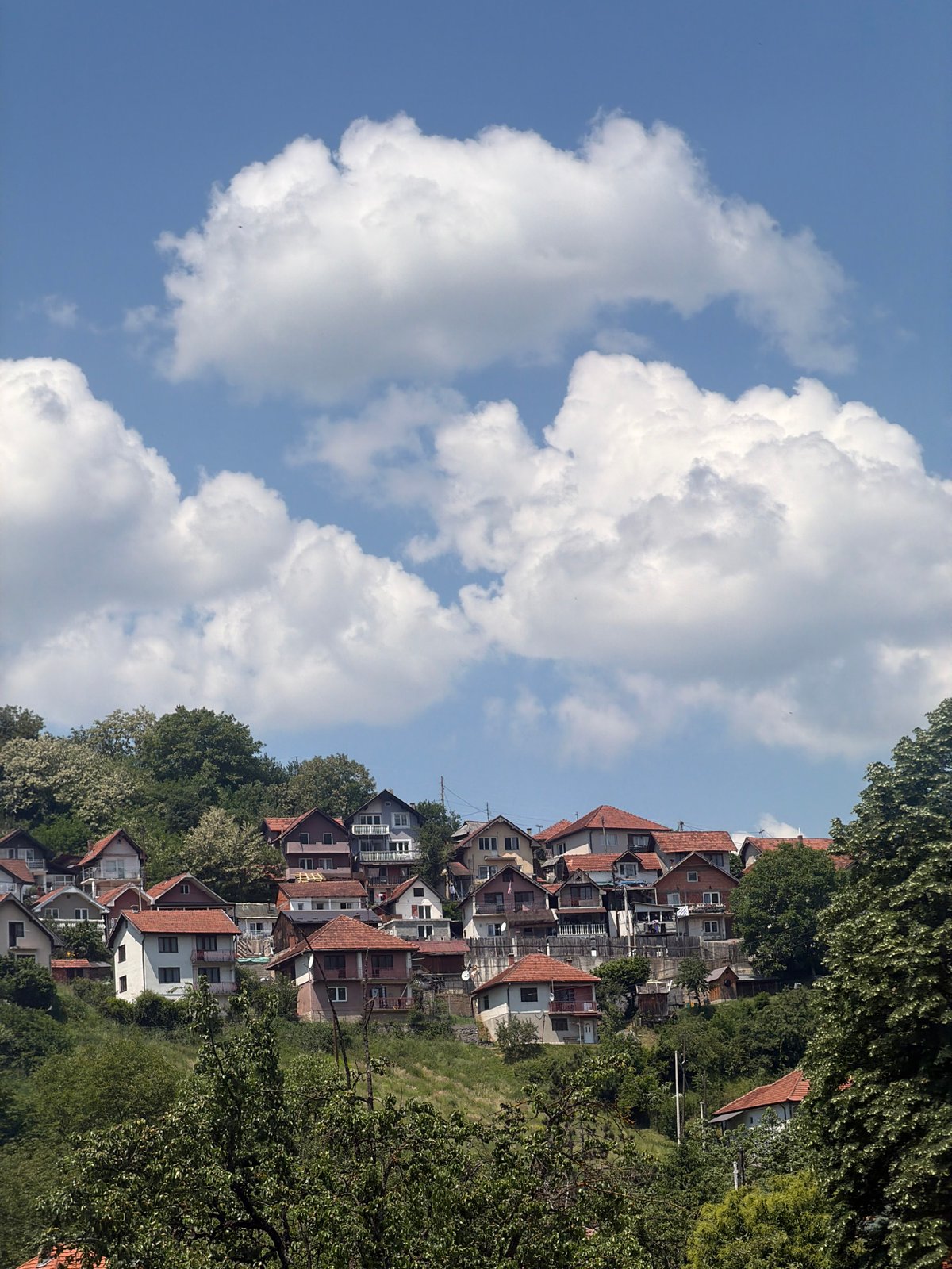 Everyday scenes documented in Serbian hillside town