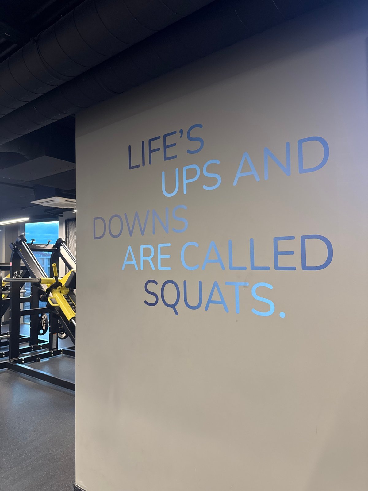 Motivational gym signage spotted in Plovdiv fitness center