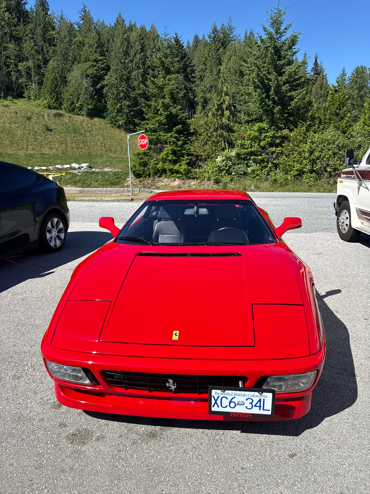 Red Ferrari spotted parked in West Vancouver