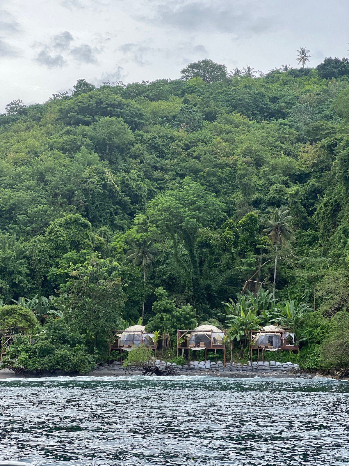 Coastal scenery and boat documented at Nusa Penida