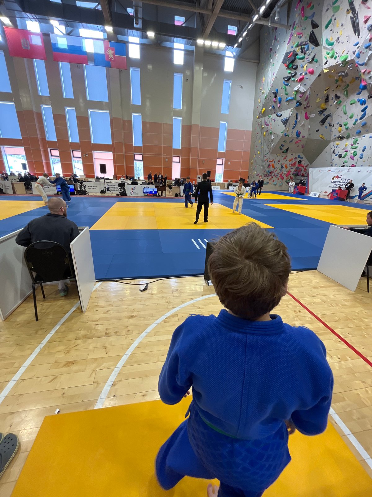 Athletic event held at indoor sports facility in Krasnoyarsk