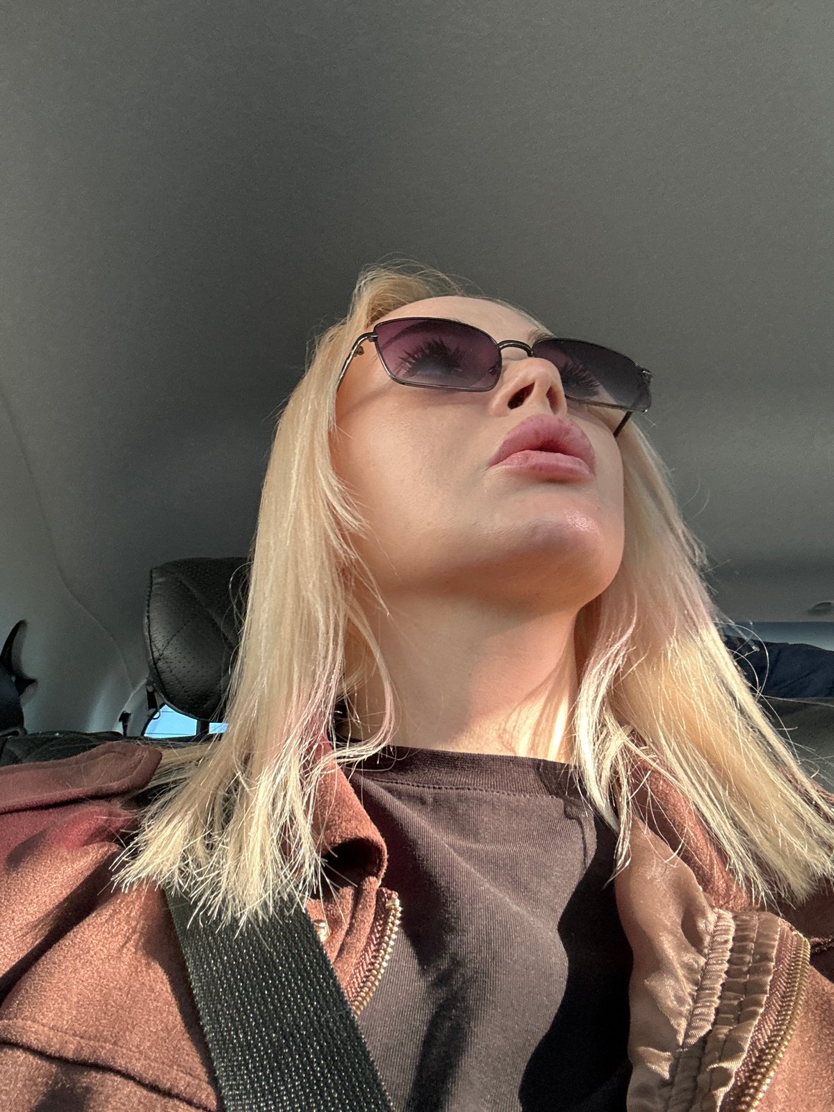 Woman photographed at multiple locations in Megion, Russia