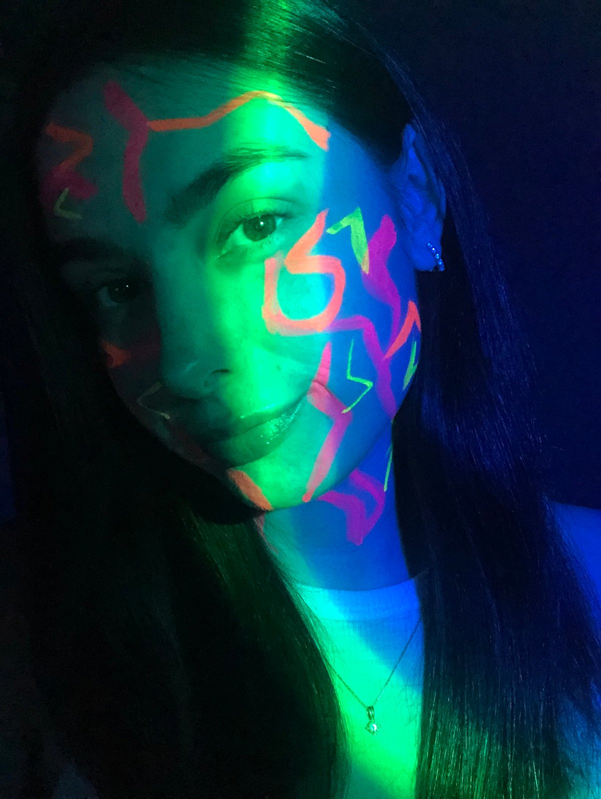 Artistic UV portraits captured in Noviy, Russia