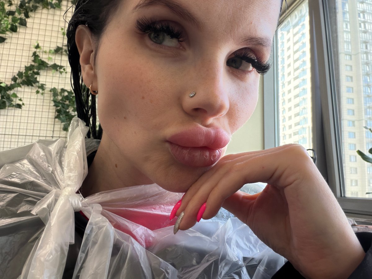 Selfie and sweet treats in a Kyiv morning snapshot