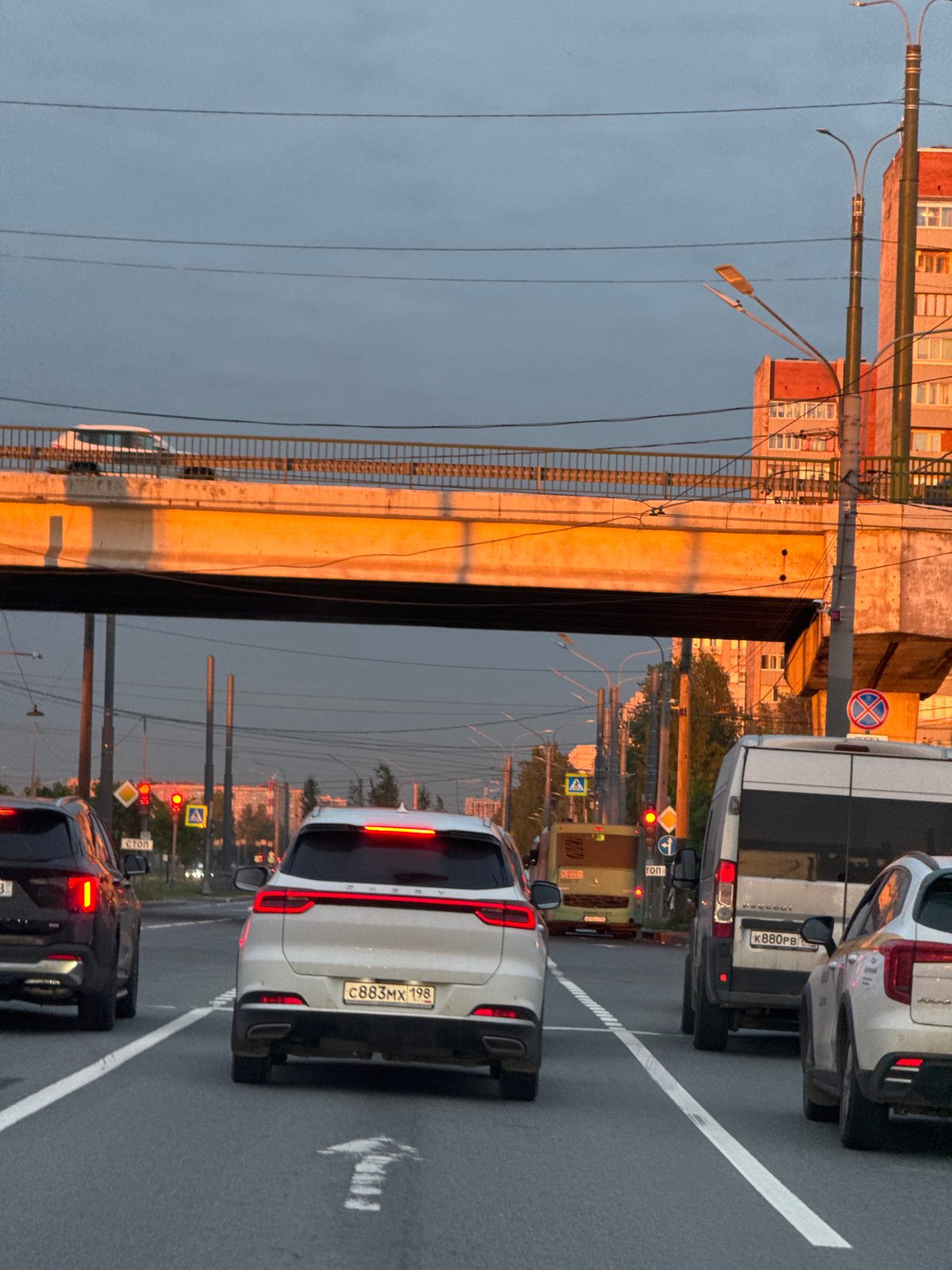 Evening rush hour traffic reported in Saint Petersburg
