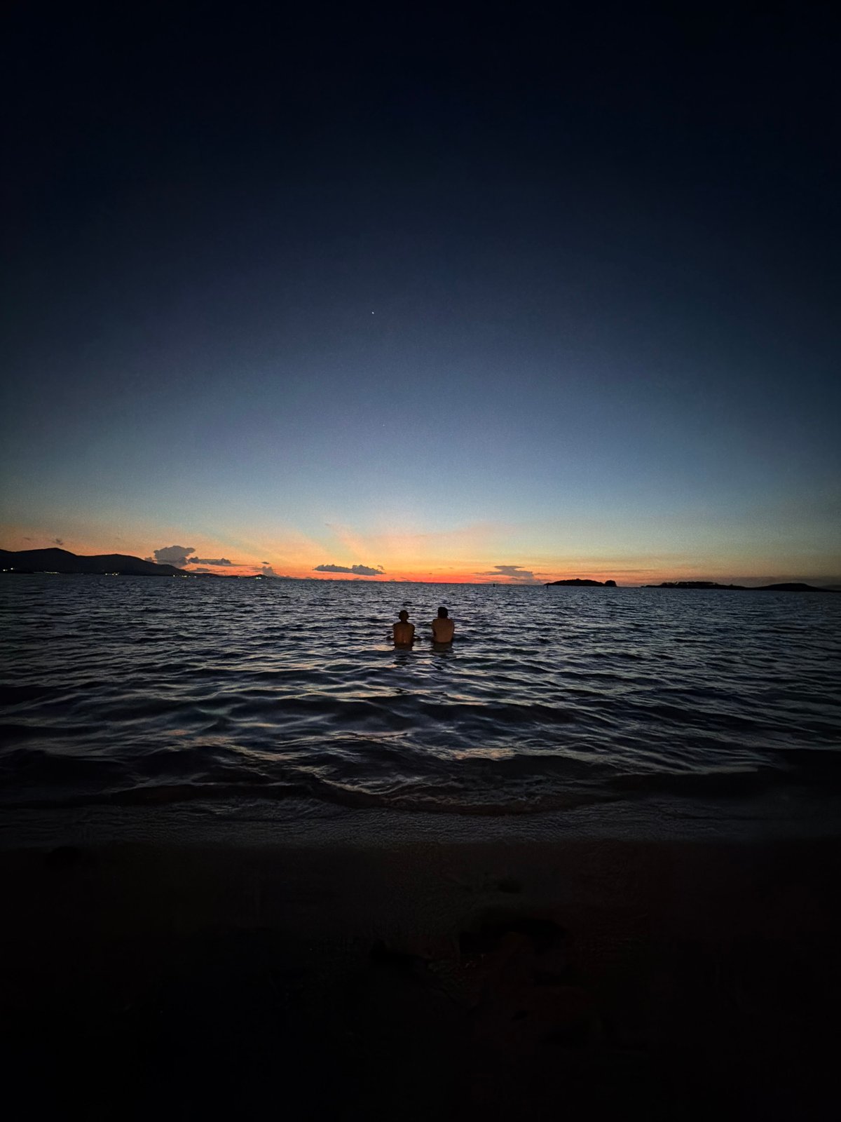 Sunset over the Gulf at Baan Plai Laem, Thailand