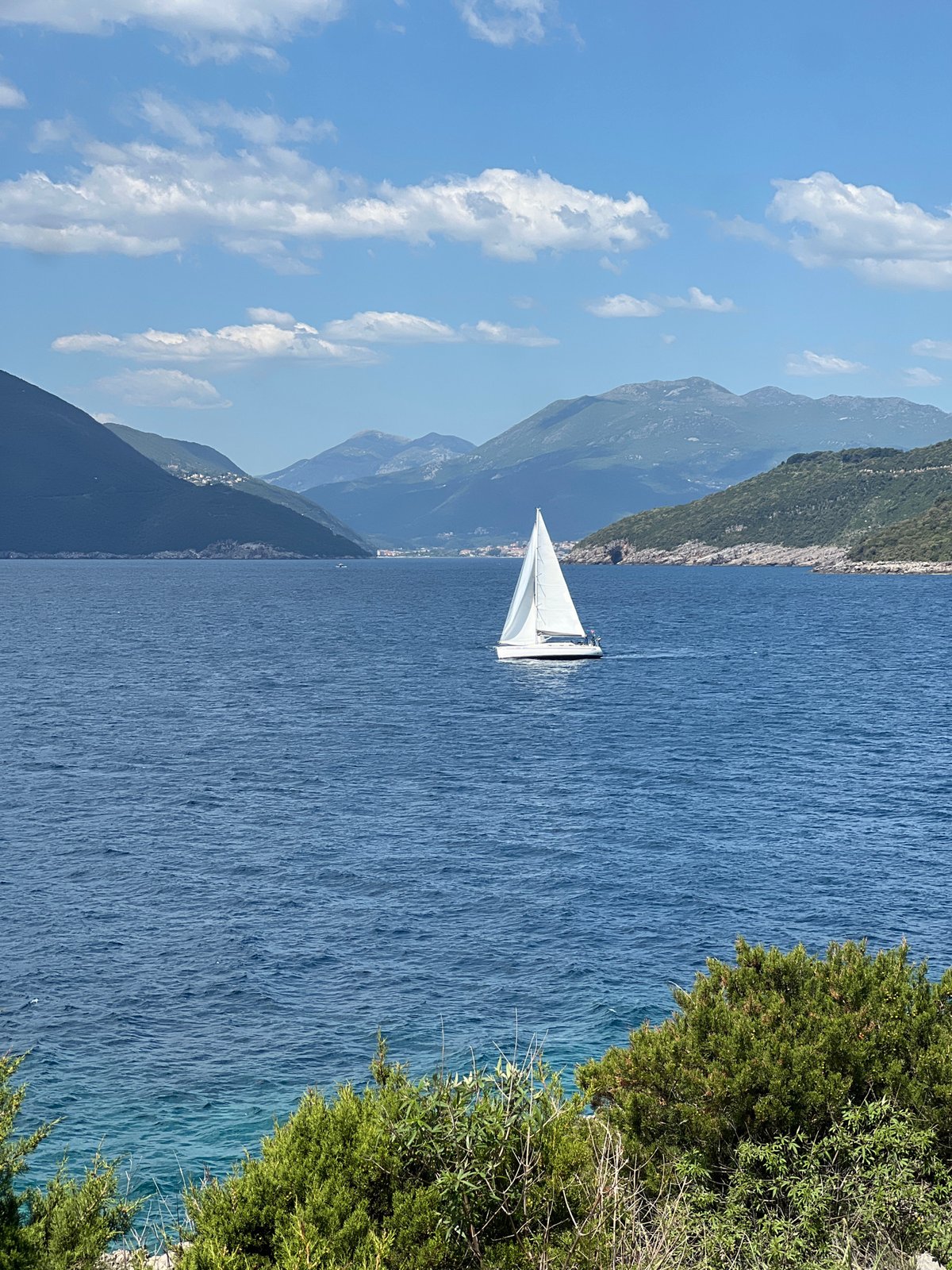 Sailboat spotted off Montenegro's Luštica peninsula draws tourist attention